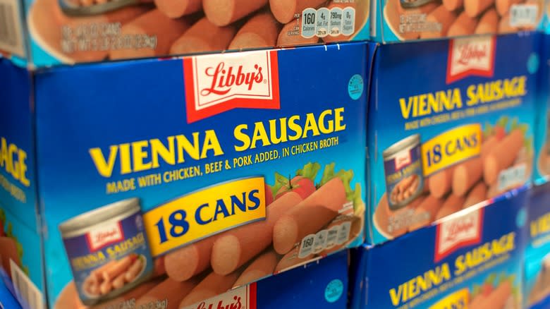 boxes of Libby's Vienna Sausages