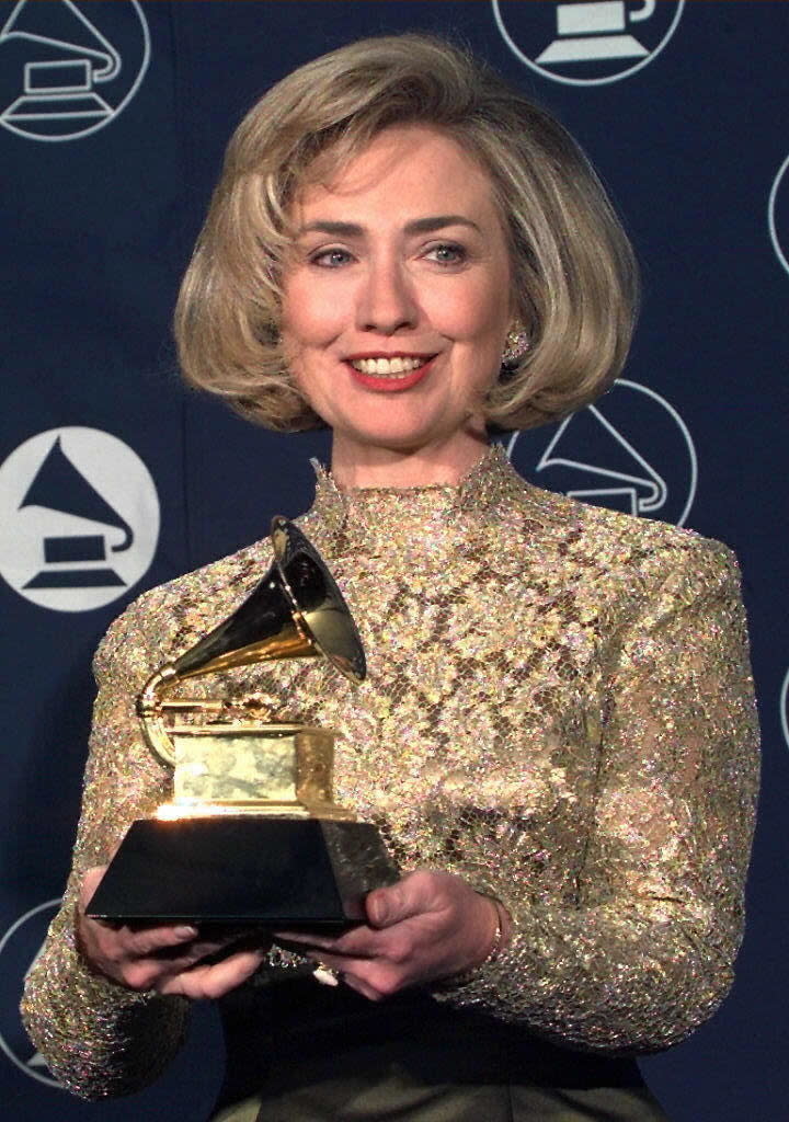Hillary Clinton with her Grammy
