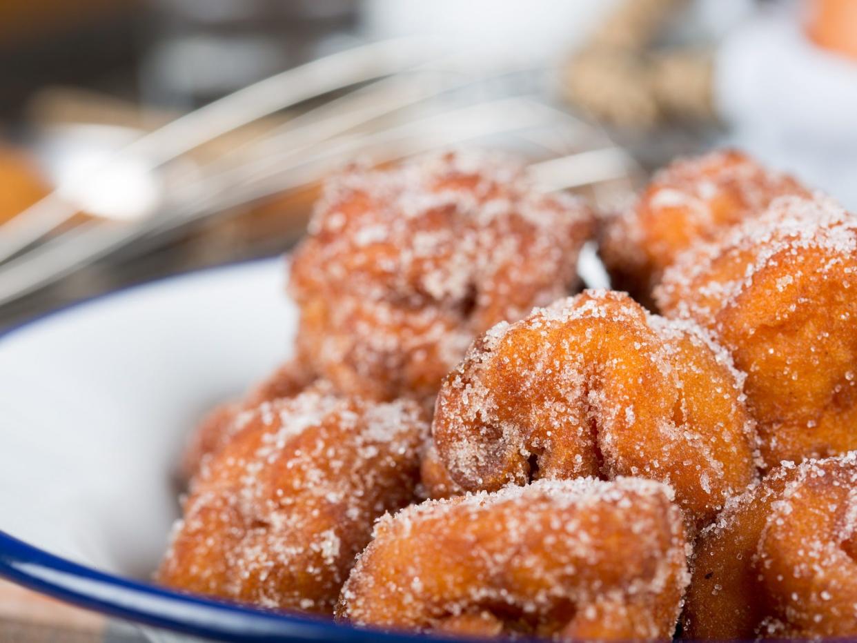 fritters with powdered sugar doughnuts homemade fried dough