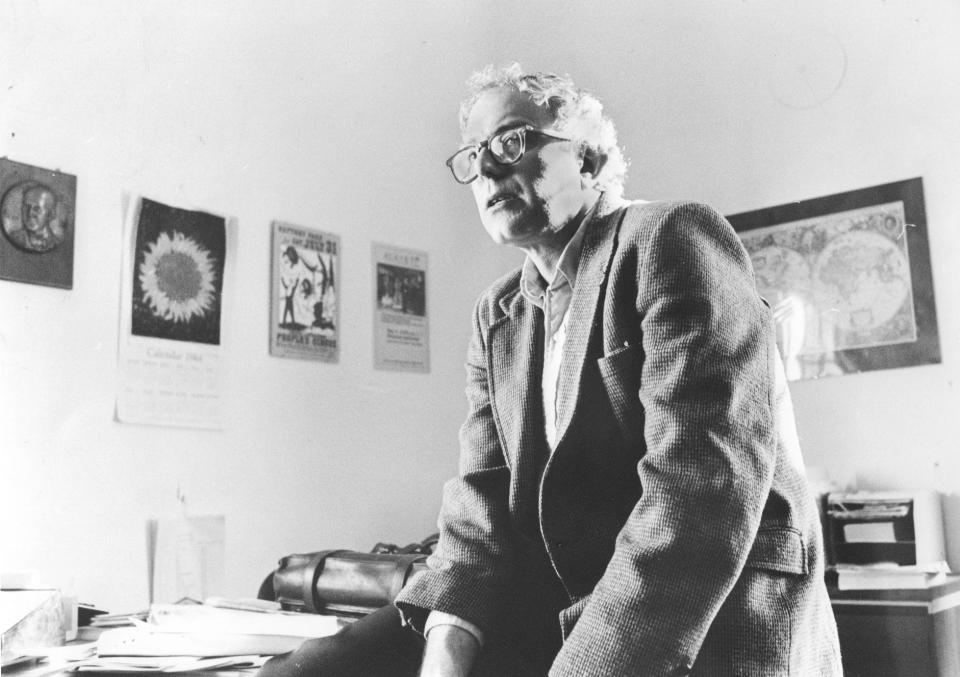 Burlington, VT: Brooklyn-born Bernie Sanders, Mayor of Burlington, Vermont, in his office at City Hall on March 1, 1985. (Photo by Donna Light/Newsday RM via Getty Images)