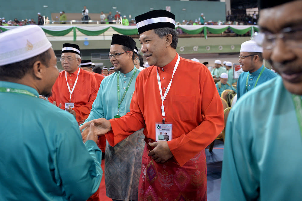 Datuk Seri Mohamad Hasan arrives for the 65th PAS Muktamar in Kuantan June 21, 2019. — Picture by Mukhriz Hazim