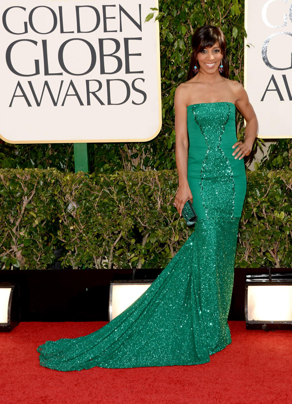 Shaun Robinson arrives at the 70th Annual Golden Globe Awards at the Beverly Hilton in Beverly Hills, CA on January 13, 2013.