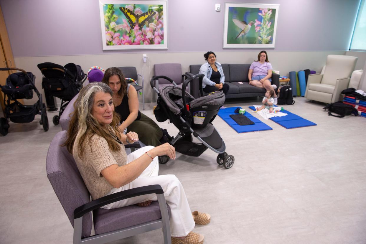 Lisa Tremayne, director, runs group therapy sessions at the Perinatal Mood & Anxiety Disorders Center for postpartum depression.
Eatontown, NJ
Thursday, May 9, 2024