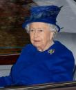 <p>Queen Elizabeth II departing Sunday service at St. Mary Magdalene church in Sandringham on January 8, 2017. </p>