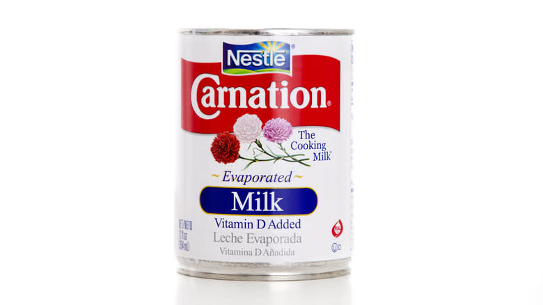 Can of evaporated Carnation milk