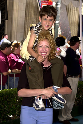 Virginia Madsen and son at the Los Angeles premiere of Disney's Atlantis: The Lost Empire