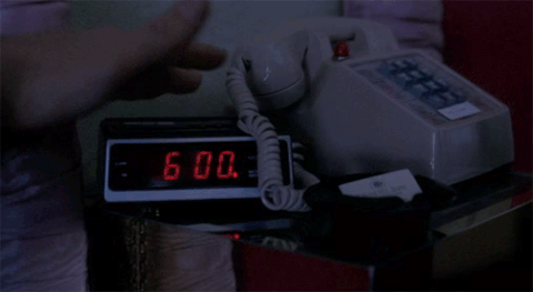 92) You sleep through your alarm.