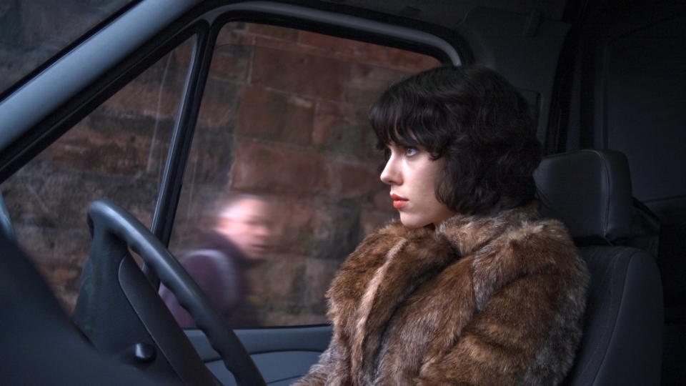 This image released by A24 Films shows Scarlett Johansson in a scene from "Under the Skin." (AP Photo/A24 Films)