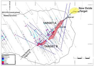 Plan View – Target A, B and E - Candelones Extension Deposit