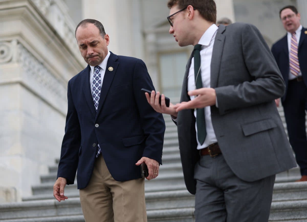 Bob Good is pictured in May on the US Capitol steps (Getty Images)