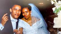 <p>Michelle <a href="https://www.instagram.com/p/BjHhl_lgrQN/?utm_source=ig_embed" rel="nofollow noopener" target="_blank" data-ylk="slk:wrote of her husband and their wedding day on Instagram;elm:context_link;itc:0;sec:content-canvas" class="link ">wrote of her husband and their wedding day on Instagram</a>, "You can't tell it from this photo, but Barack woke up on our wedding day in October, 1992 with a nasty head cold. Somehow, by the time I met him at the altar, it had miraculously disappeared and we ended up dancing almost all night. Twenty five years later, we're still having fun, while also doing the hard work to build our partnership and support each other as individuals. I can't imagine going on this wild ride with anybody else."</p>