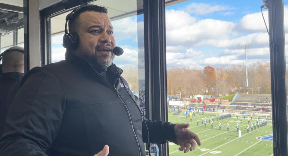 Football season at Grand Valley State University means go time for Miguel Esparza, the co-host of Vamos Lakers.