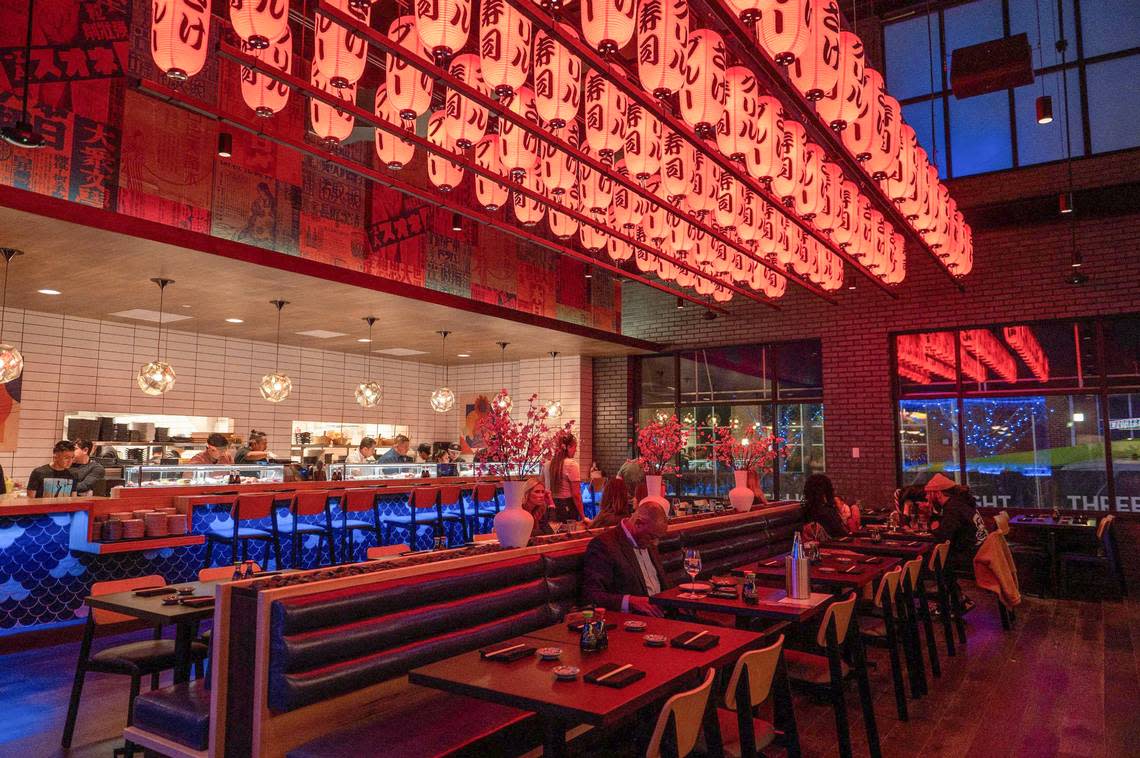 Blue Sushi Sake Grill hosted a pre-opening event Thursday in the Power & Light District.