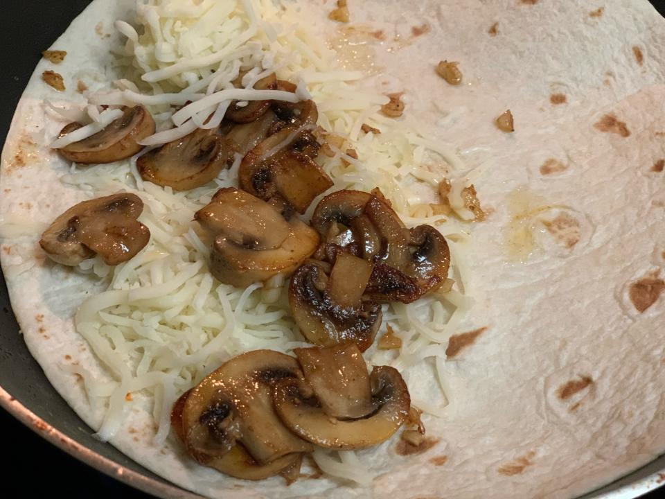 mushroom quesadilla