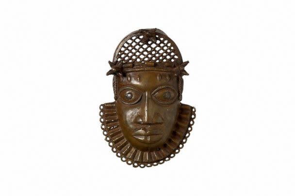 PHOTO: A pectoral mask, one of the objects that London's Horniman Museum says was looted from Benin City by British soldiers in 1897 and will be returned to Nigeria's government. (Horniman Museum And Gardens via Reuters)