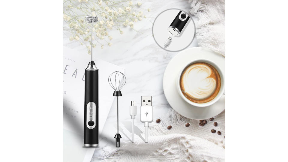 Biliyer Electric Milk Frother Rechargeable Electric Foam Maker. (Photo: Amazon SG)