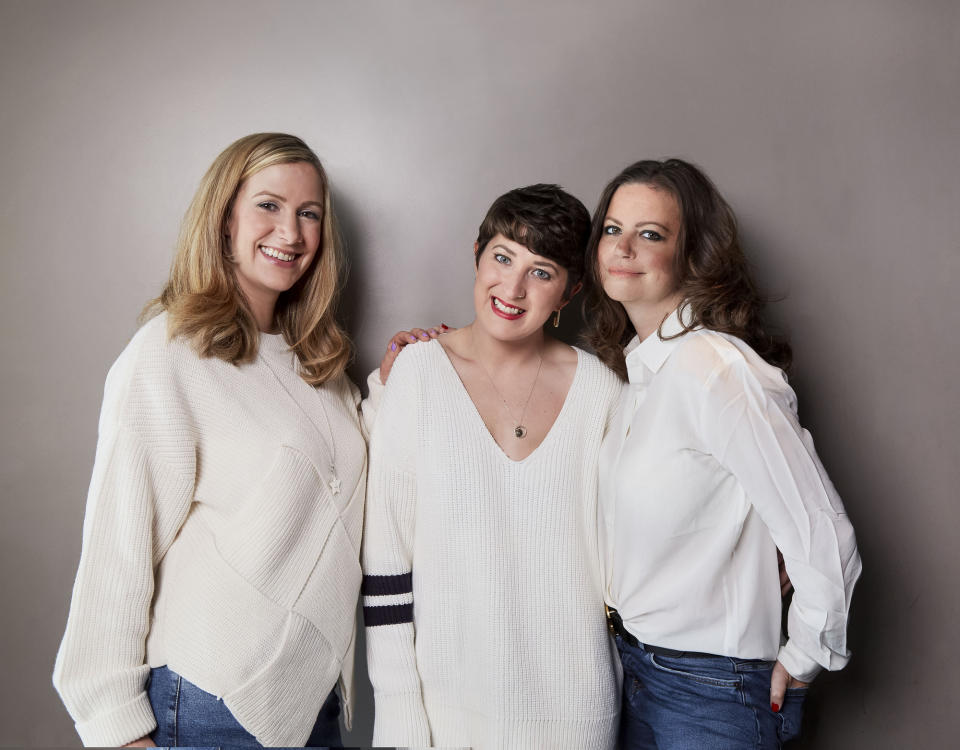 L-R: Rachael Bland, Lauren Mahon, Deborah James, presenters of <i>You, Me & the Big C</i>. (BBC/Claire Wood)