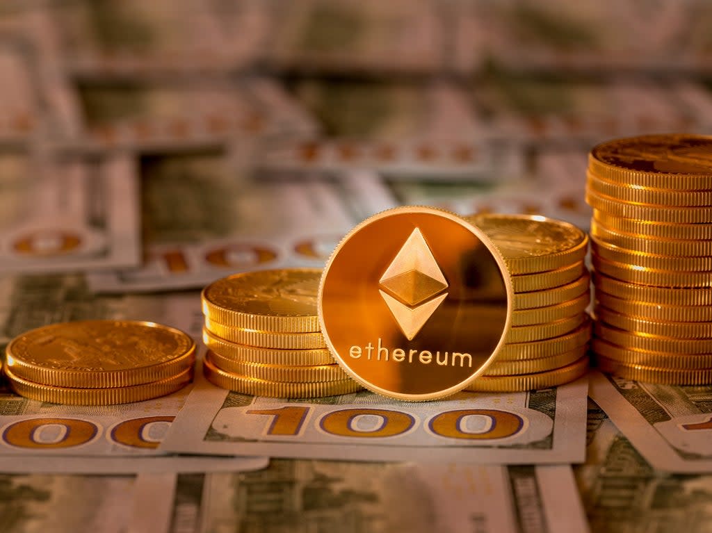 The price of Ethereum (ether) has risen more than 500 per cent in 2021 (Getty Images)