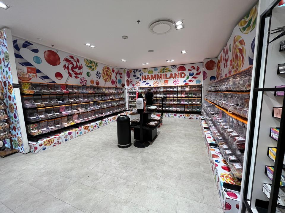 A candy store inside Hagkaup.