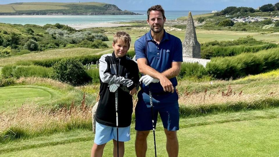 jamie redknapp and son beau throwback photo 