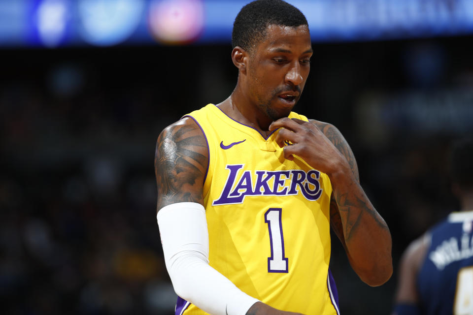 Kentavious Caldwell-Pope signed a one-year, $18 million contract with the Lakers last year. (AP)