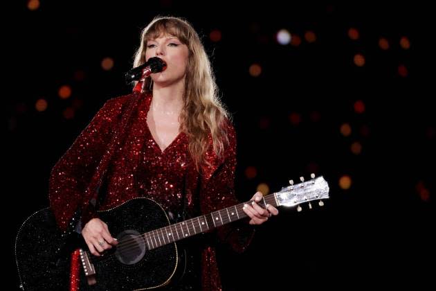 In less than 24 hours, Taylor Swift's "The Tortured Poets Department" picked up the most single-day album streams ever. - Credit: Photo by Ashok Kumar/TAS24/Getty Images for TAS Rights Management)