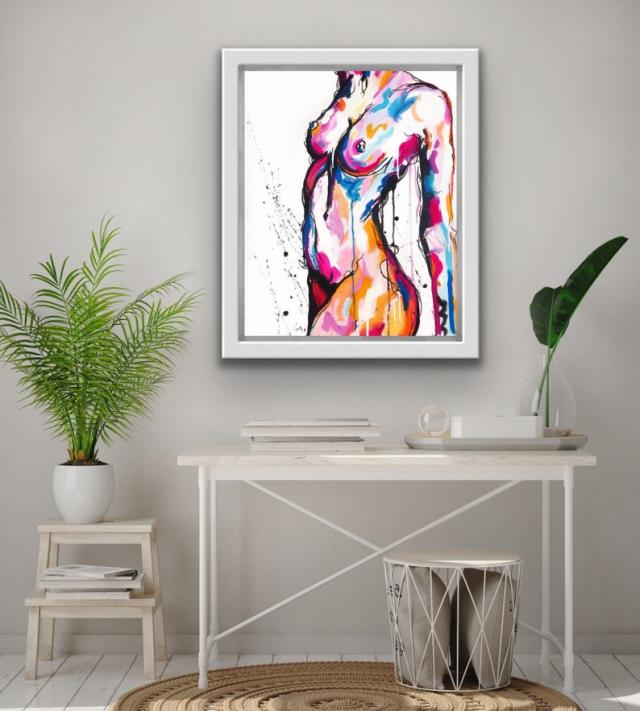 Canvas Nude Art Sexy Woman Breast Nude Painting Naked Women Booty Bedroom  Decor Wall Art Home Decor Stretched and Framed Ready to Hang 