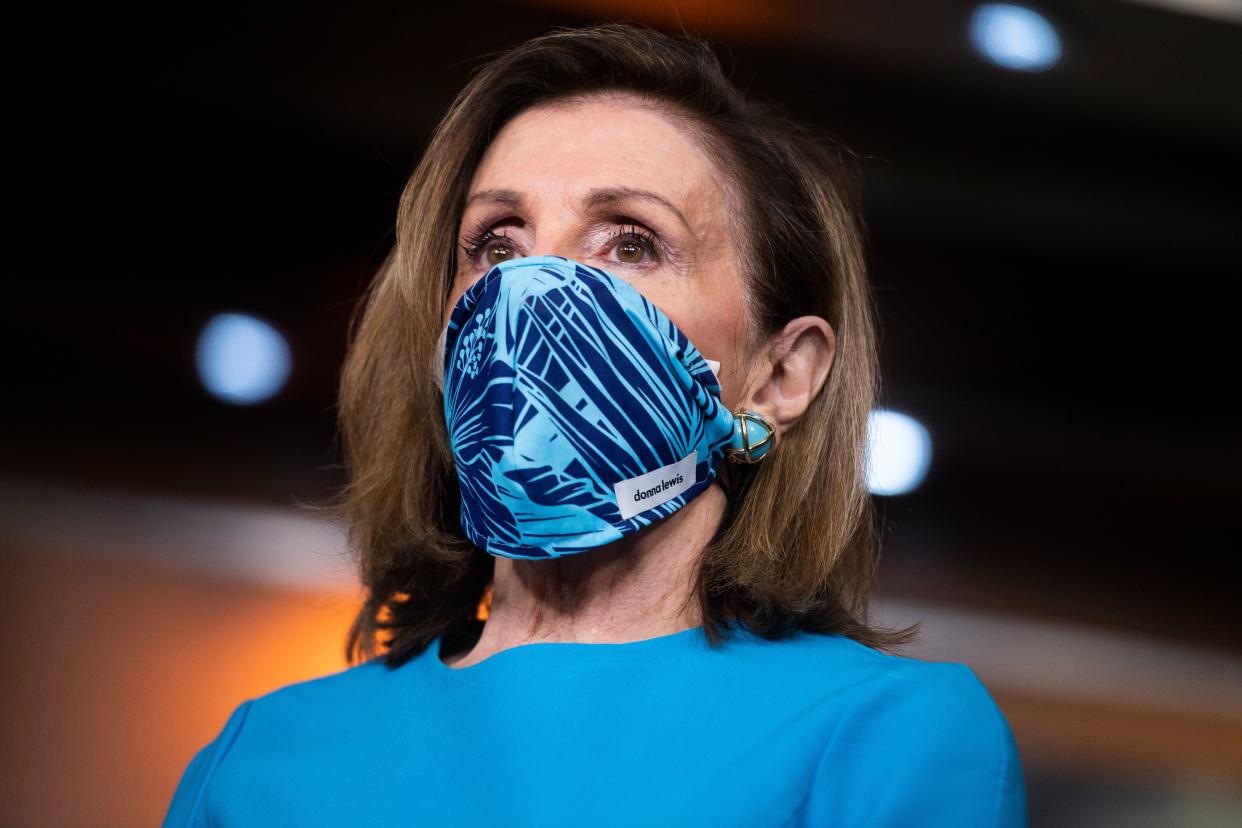 Speaker of the House Nancy Pelosi at a news conference on Nov. 12, 2020. 