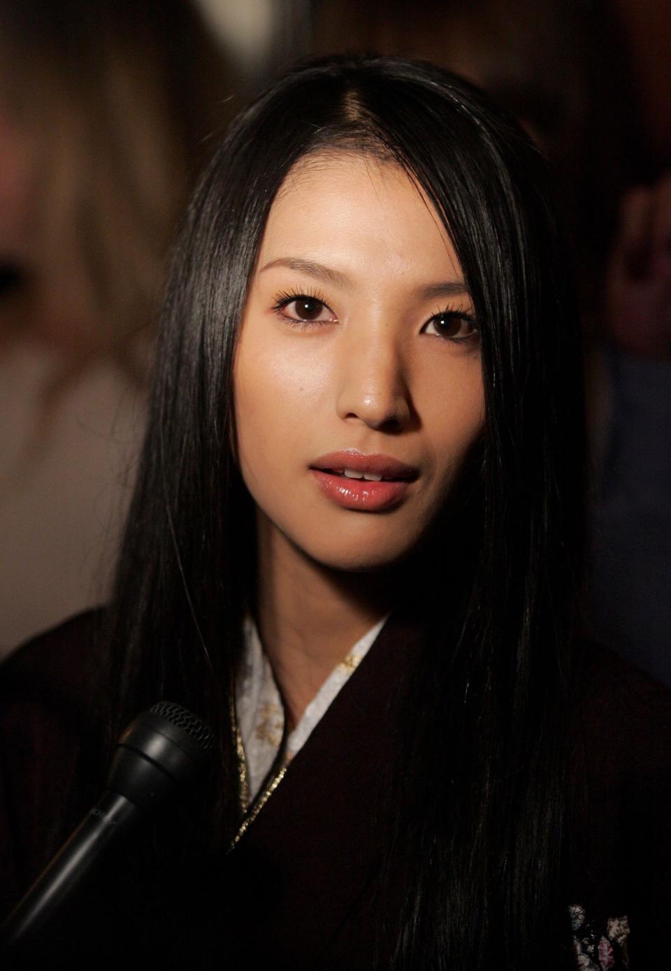 TORONTO, ON - SEPTEMBER 11: Actress Sei Ashina is interviewed as she arrive at the "Silk" Premiere screening during the Toronto International Film Festival 2007 held at the Elgin Theatre on September 11, 2007 in Toronto, Canada. (Photo by Malcolm Taylor/Getty Images)