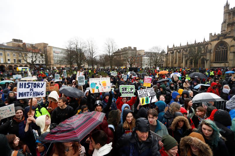 Youth climate protest in Bristol