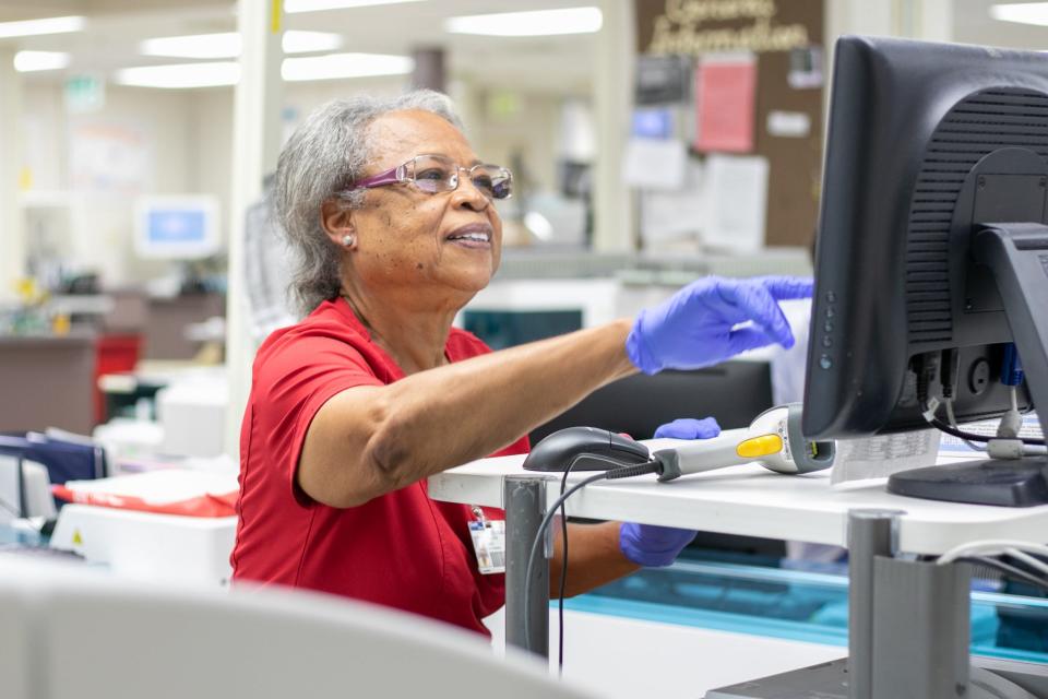Pheloicsa "Phlo" Bostick has worked as a medical laboratory technician at Holmes Regional Medical Center since 1972.