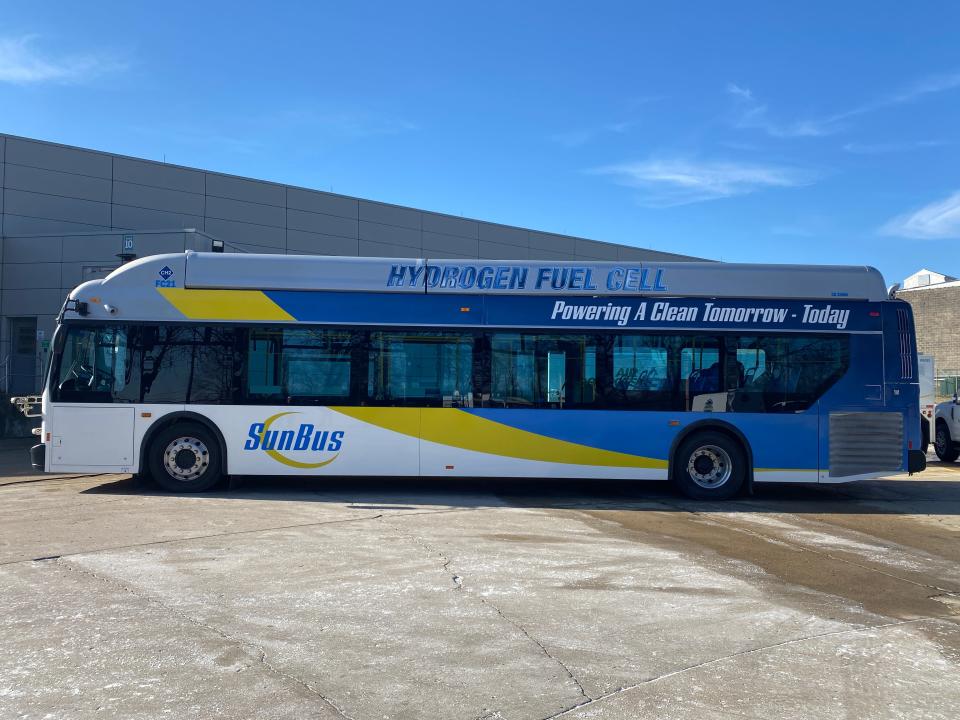 In late February, IndyGo tested out a hydrogen fuel cell electric bus borrowed from the SunLine Transit Agency in California.