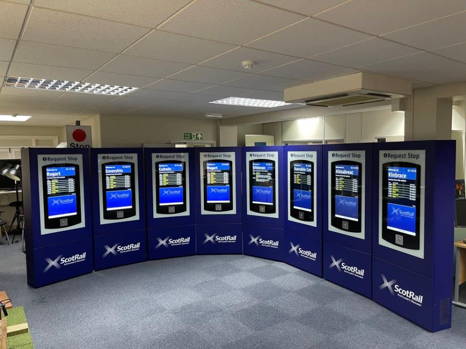 The kiosks will be installed at eight stations on the Far North Line (Network Rail/PA)