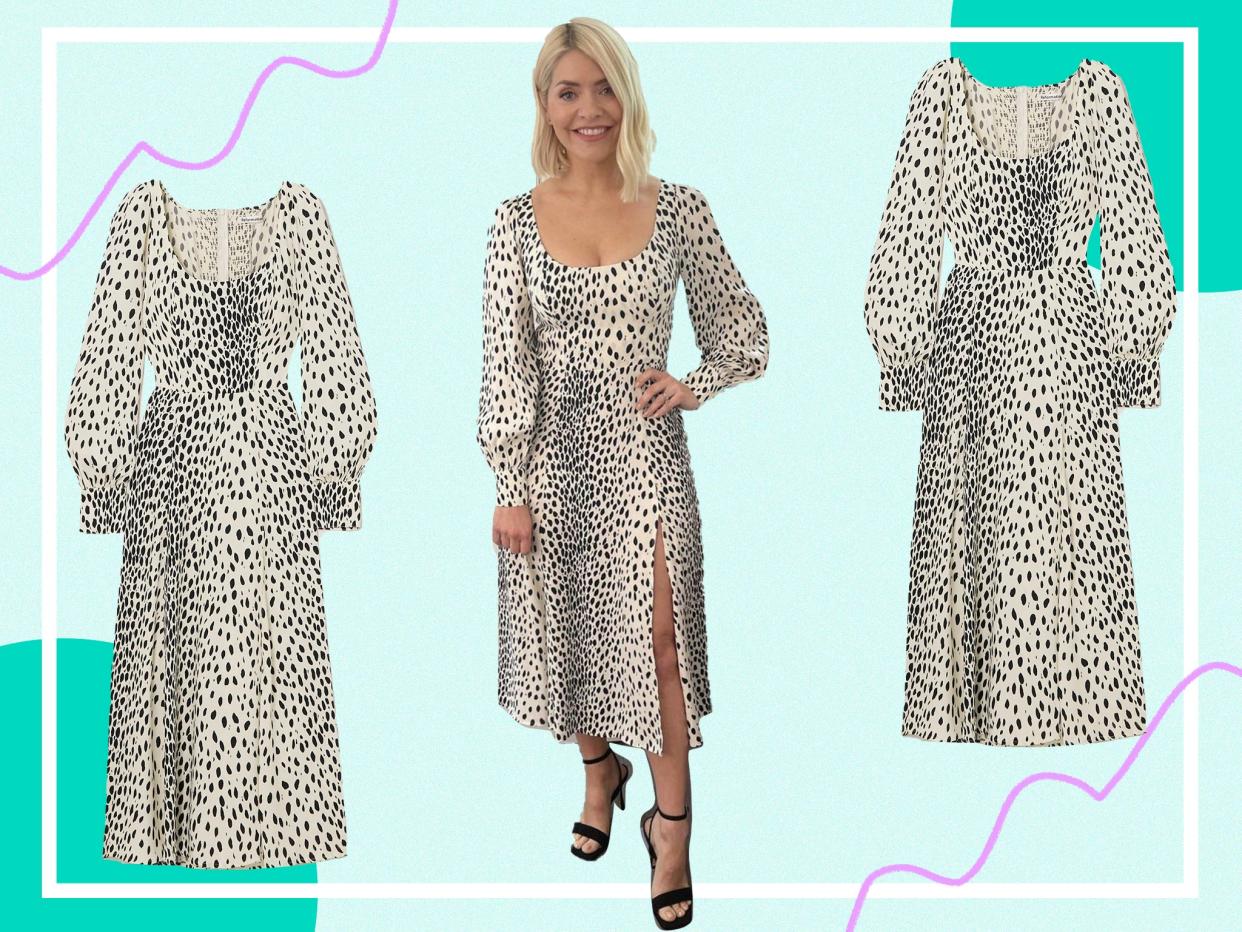 <p>While more expensive than her usual high street outfits, this dress will stand the test of time</p> (@hollywilloughby/The Independent)