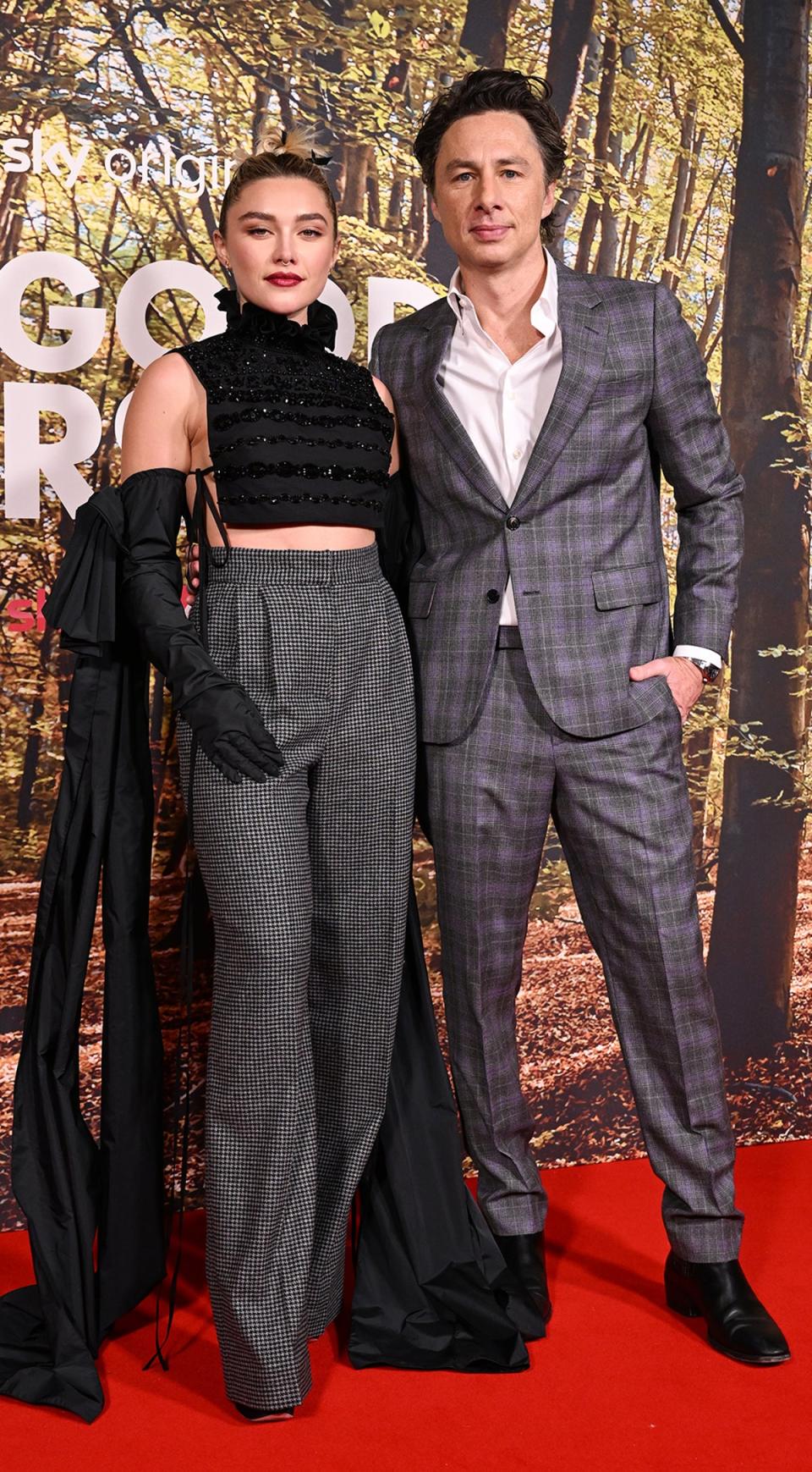 Florence Pugh and Zach Braff at the London premiere of ‘A Good Person’ (Getty)