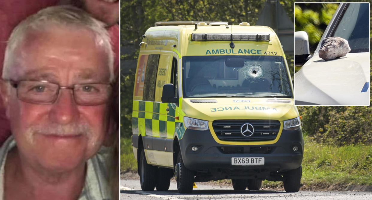 Jeremy Daw was killed after a stone pierced through the windscreen of his ambulance. (PA/SnapperSK)