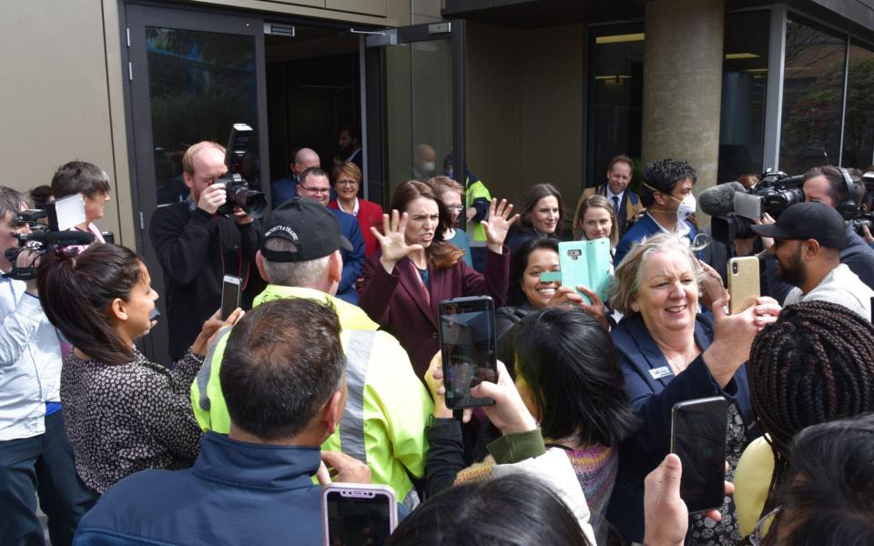 Ms Ardern has apologised, saying she should have done more to create distance between the crowds - BEN MCKAY/EPA-EFE/Shutterstock /Shutterstock