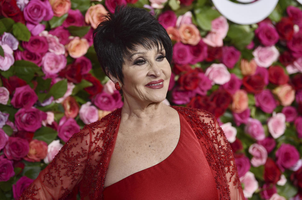 Chita Rivera arrives at the 72nd annual Tony Awards at Radio City Music Hall on June 10, 2018, in New York.  / Credit: Evan Agostini/Invision/AP