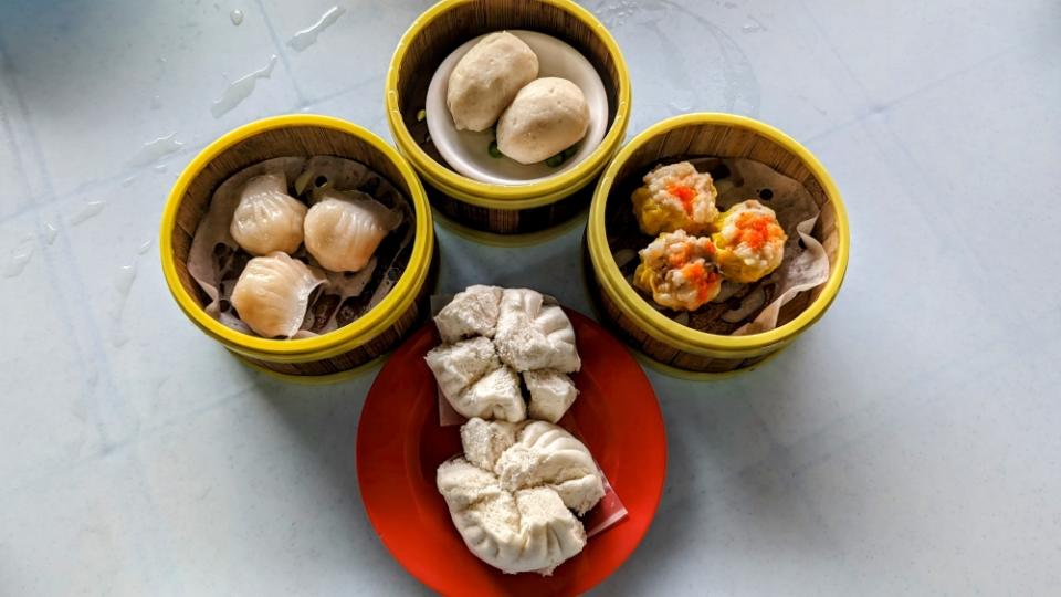 The benchmark dishes by which any dim sum place should be measured: Steamed 'Har Gao', Steamed 'Siew Mai', 'Char Siew Bao' and Steamed Fish Ball.