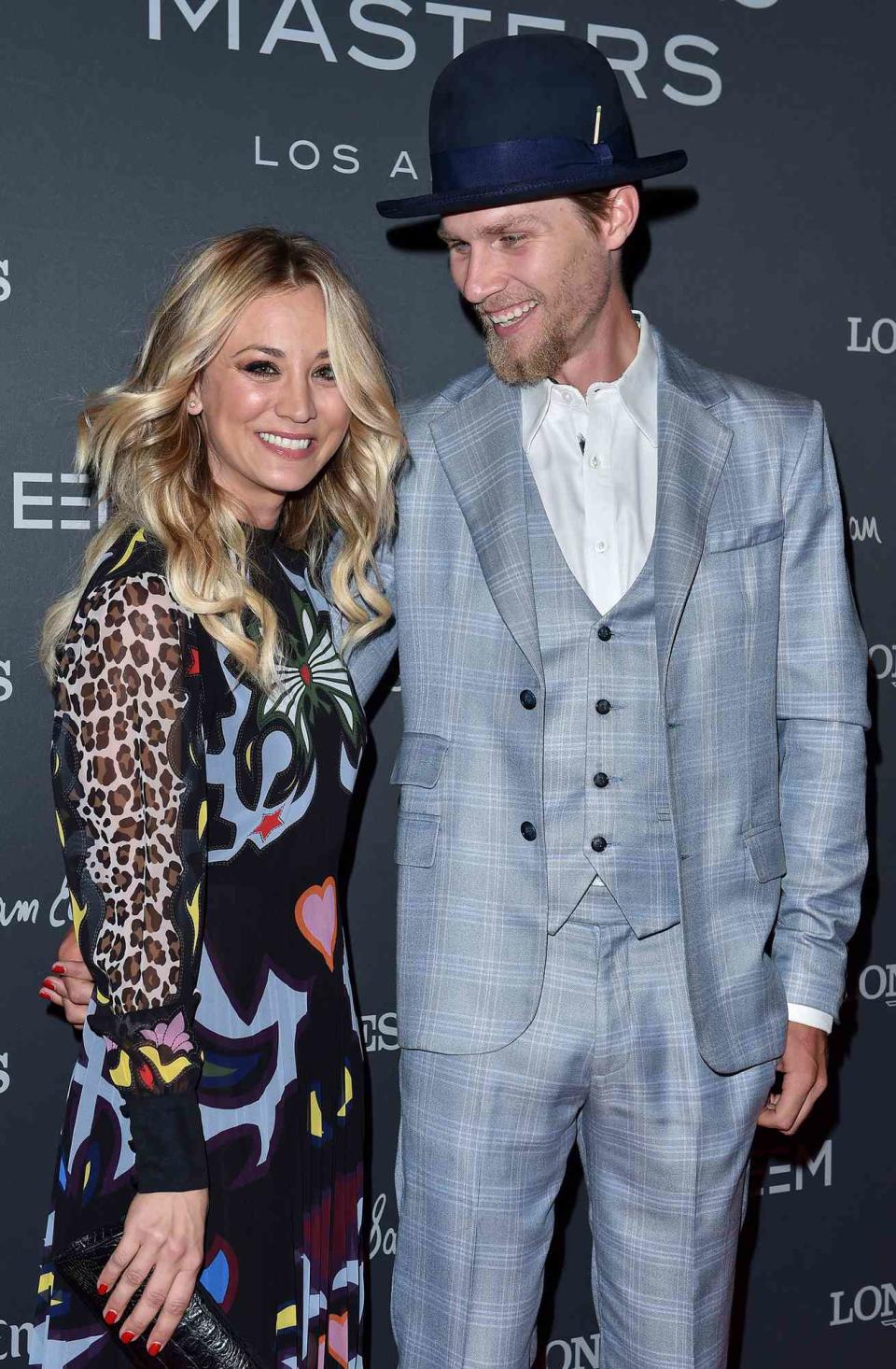 Kaley Cuoco and Equestrian Karl Cook arrive at Longines Masters Los Angeles Gala at Long Beach Convention Center on September 29, 2016 in Long Beach, California