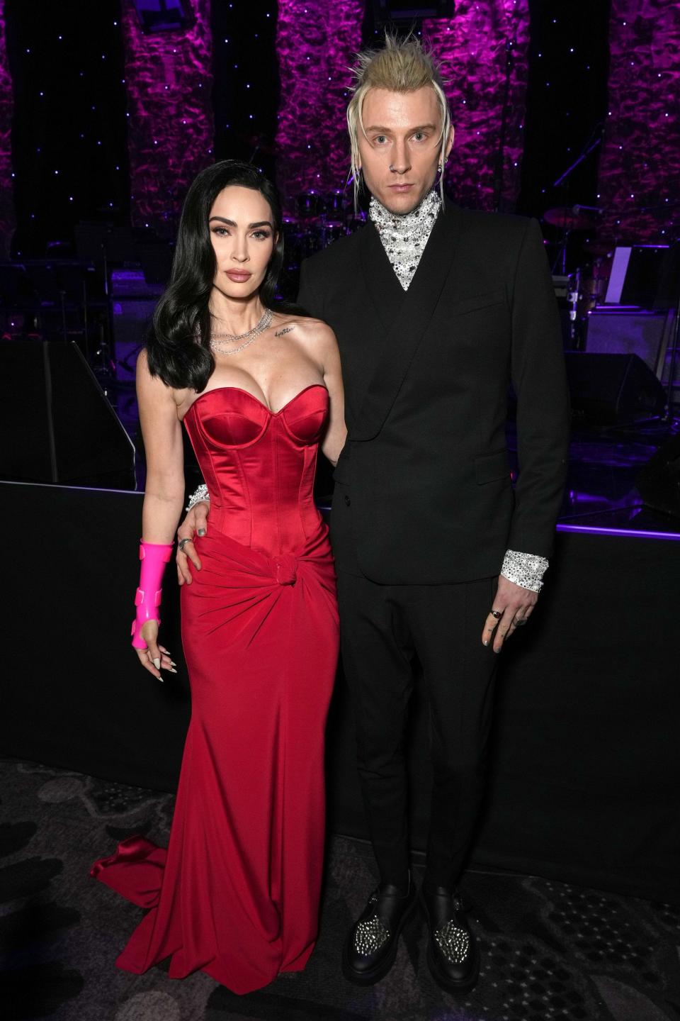 Megan Fox and Machine Gun Kelly attend Clive Davis' pre-Grammy Gala on February 4, 2023.
