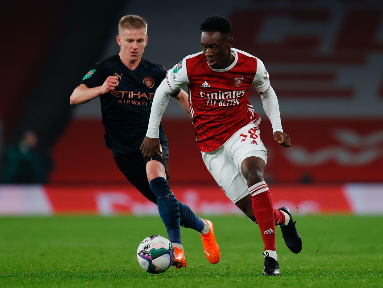 Arsenal striker Folarin Balogun (AFP via Getty Images)