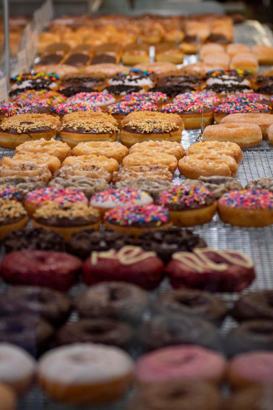 A display of doughnuts is pictured at Mr. Yo's new location in Fort Collins, Colo., on Tuesday, Aug. 9, 2022.  Owners Hyo and Susanna Jang recently expanded their business into Fort Collins with a new location at 1335 W. Elizabeth St.