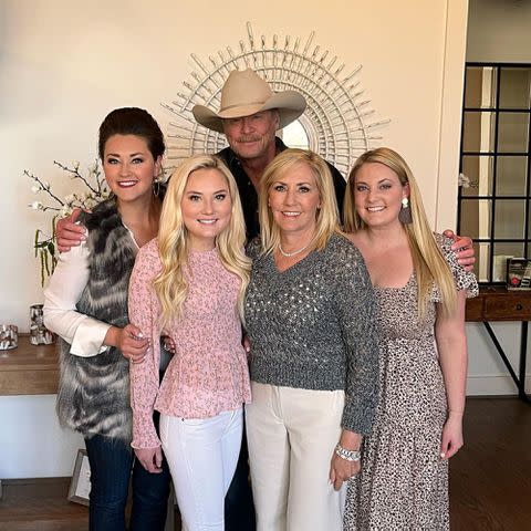 <p>Mattie Jackson Instagram</p> Alan Jackson and Denise Jackson with their daughters, Mattie, Alexandra and Dani.
