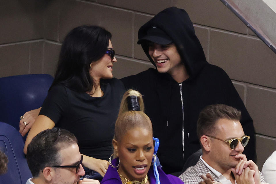 Kylie Jenner and Timothee Chalamet at the U.S. Open