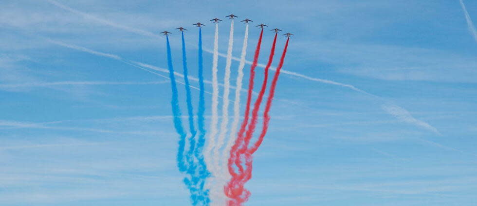 70e anniversaire de la Patrouille de France.  - Credit:LUDOVIC MARIN / AFP