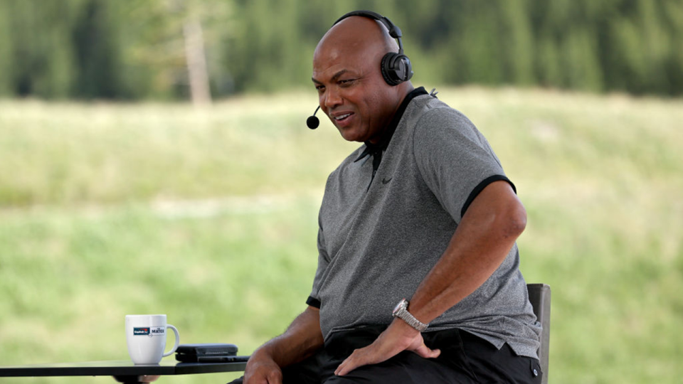 Charles Barkley looks on during Capital One's The Match at The Reserve at Moonlight Basin on July 06, 2021 in Big Sky, Montana