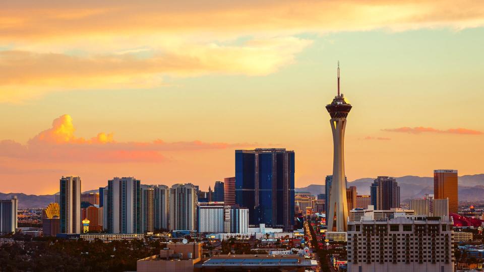 Sunset over Las Vegas, Nevada