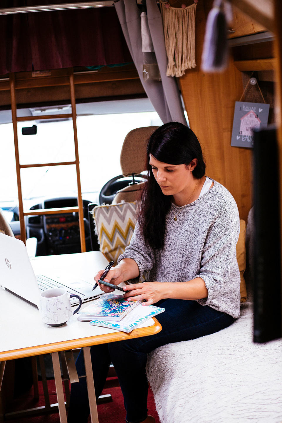 Laura Greenland built up her successful marketing business while living in a camper van