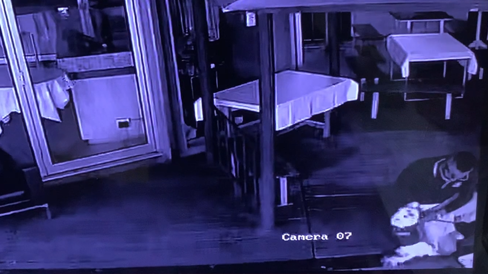 A CCTV still of Angel being picked up.